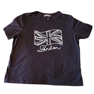 Parasuco Denim Cult Shirt Womens Extra Large Black‎ White Cotton Casual Adult